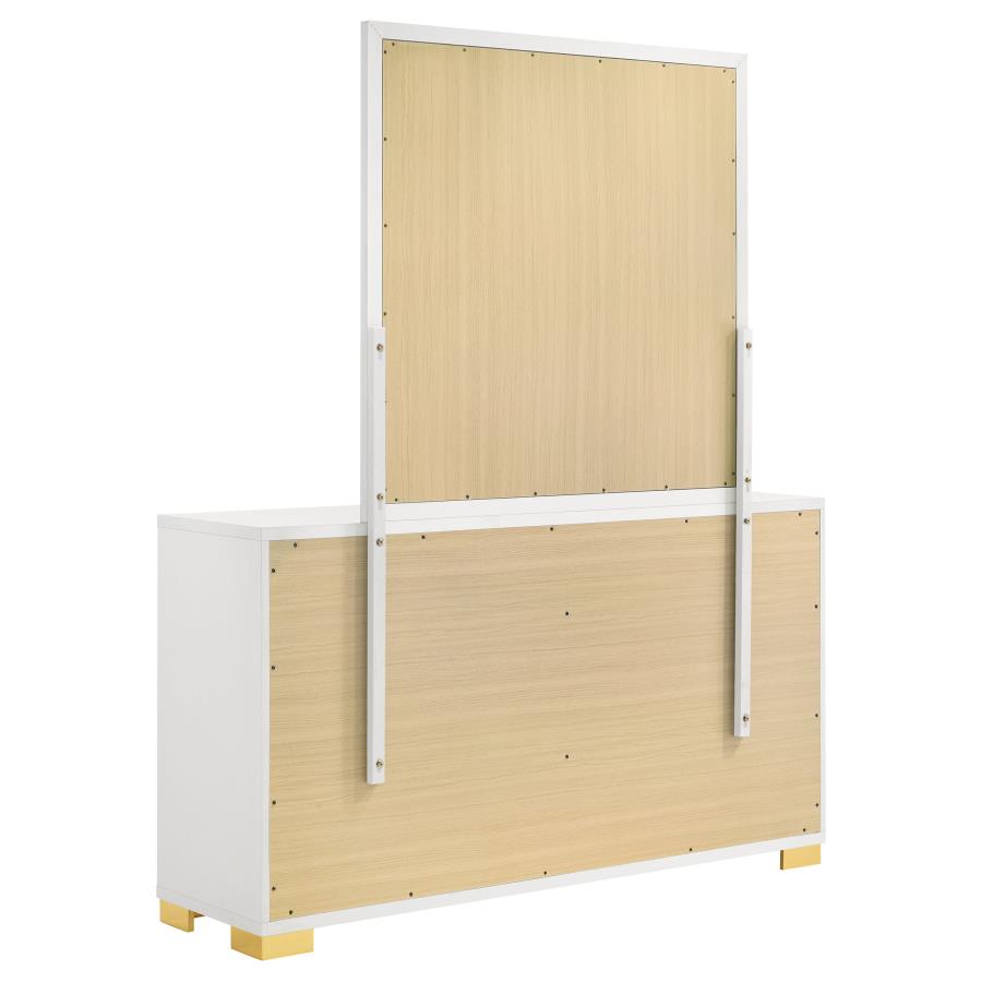 Marceline 6-drawer Dresser with Mirror White