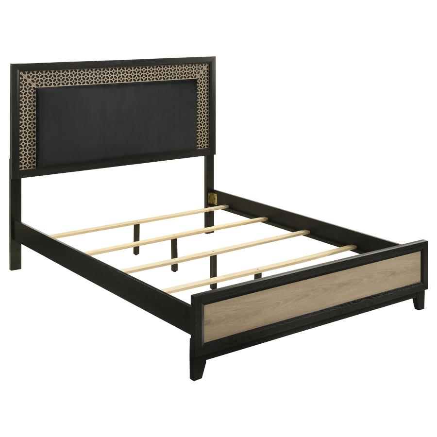 Valencia Wood Eastern King Panel Bed Black (image for) Valencia Wood Eastern King Panel Bed Black
