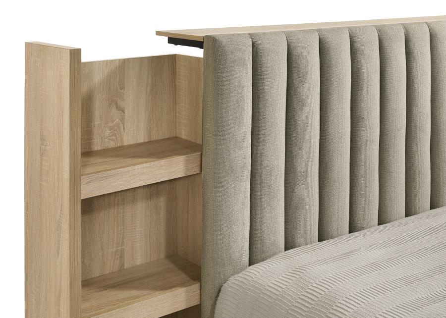 Arielle 5-piece Queen Bedroom Set Light Oak