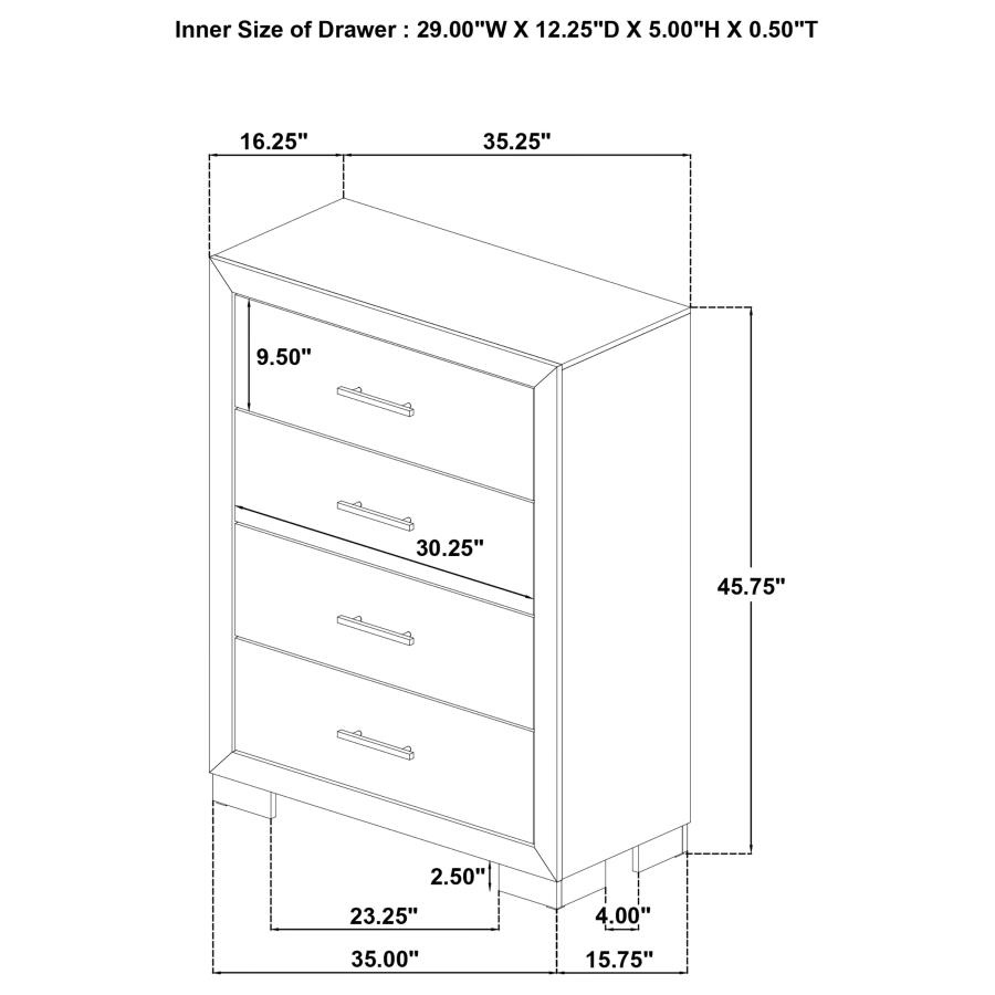 Modal Additional Images for Arielle 5-piece Queen Bedroom Set Light Oak
