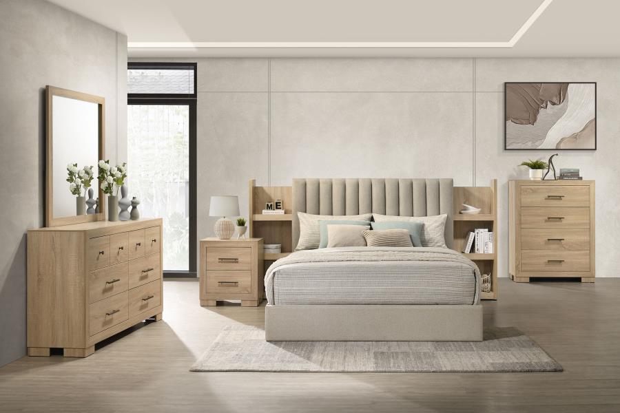 Modal Additional Images for Arielle 4-drawer Bedroom Chest of Drawers Light Oak