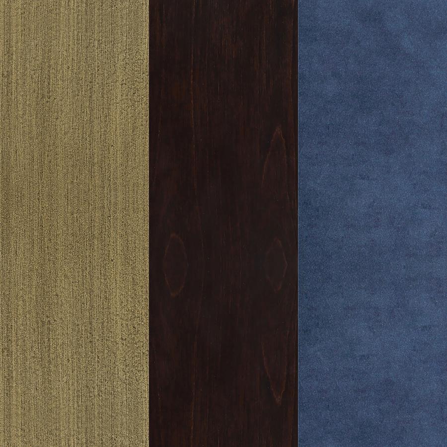 Maria Velvet Upholstered Bench with Shelf Navy Blue and Gold