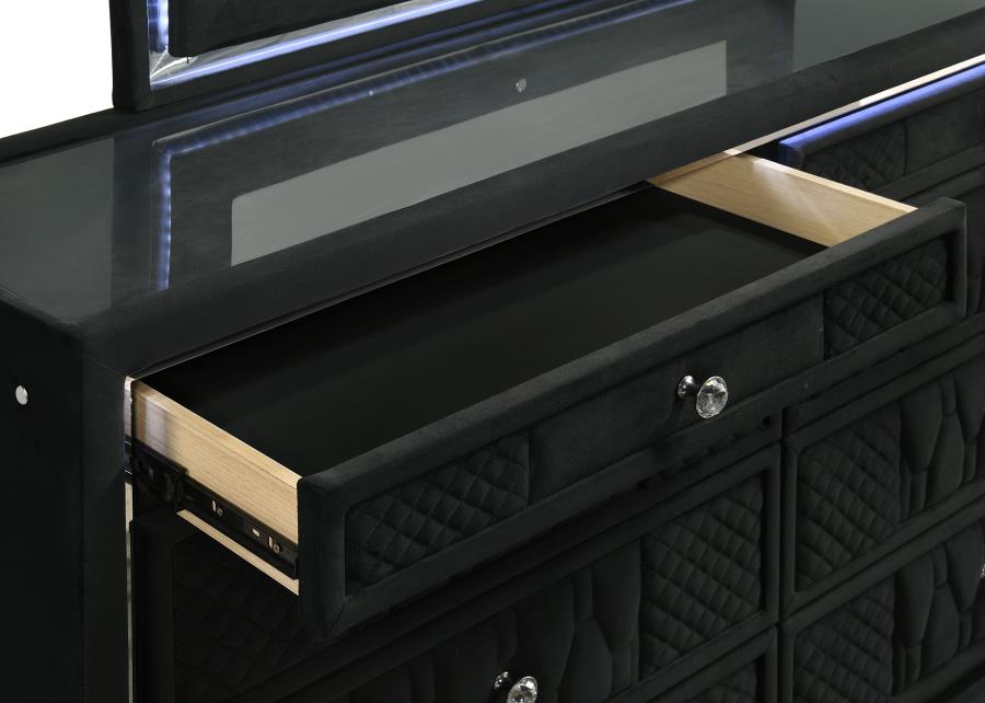 Lorient 4-piece Eastern King Bedroom Set Black