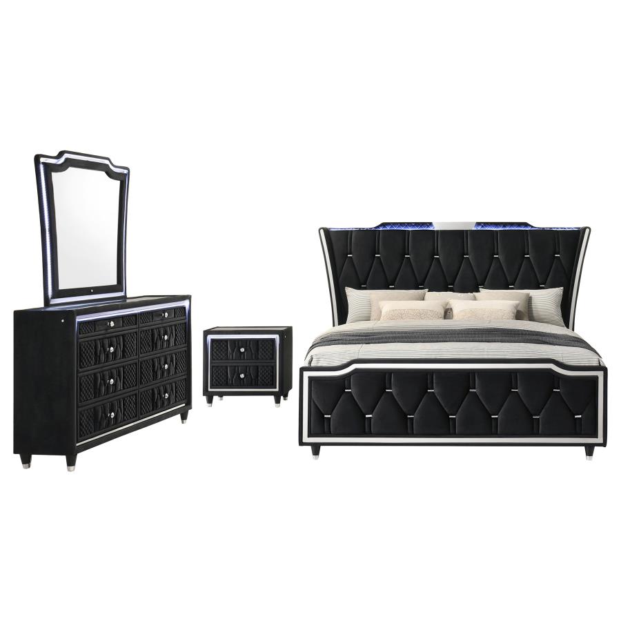 Lorient 4-piece California King Bedroom Set Black