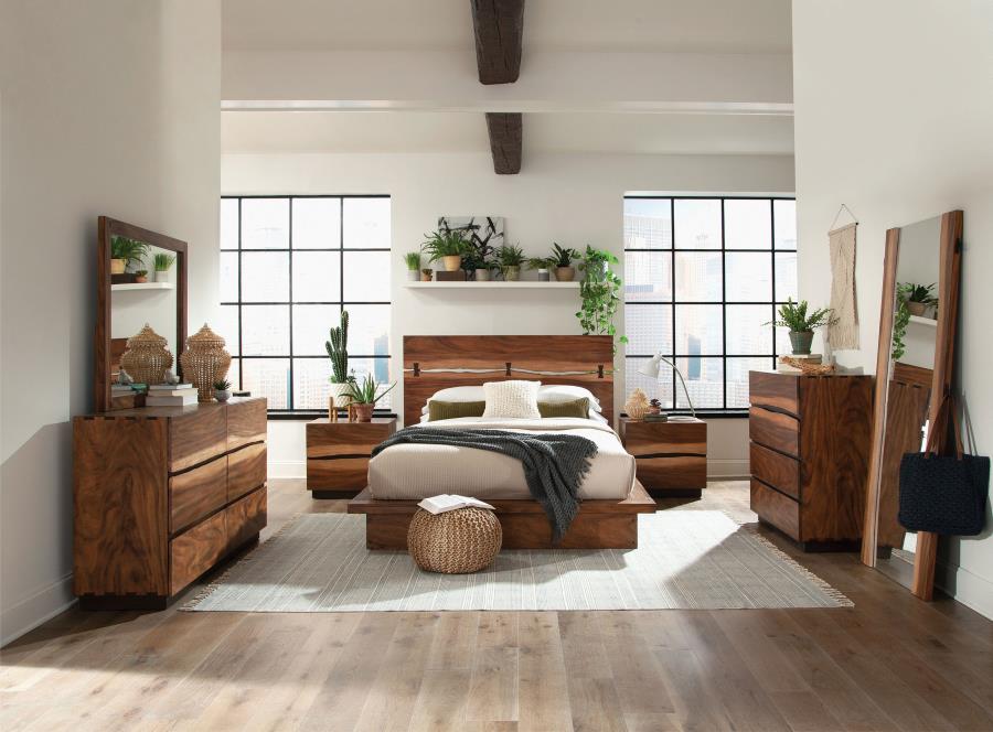Winslow 5-piece Eastern King Bedroom Set Smokey Walnut (image for) Winslow 5-piece Eastern King Bedroom Set Smokey Walnut