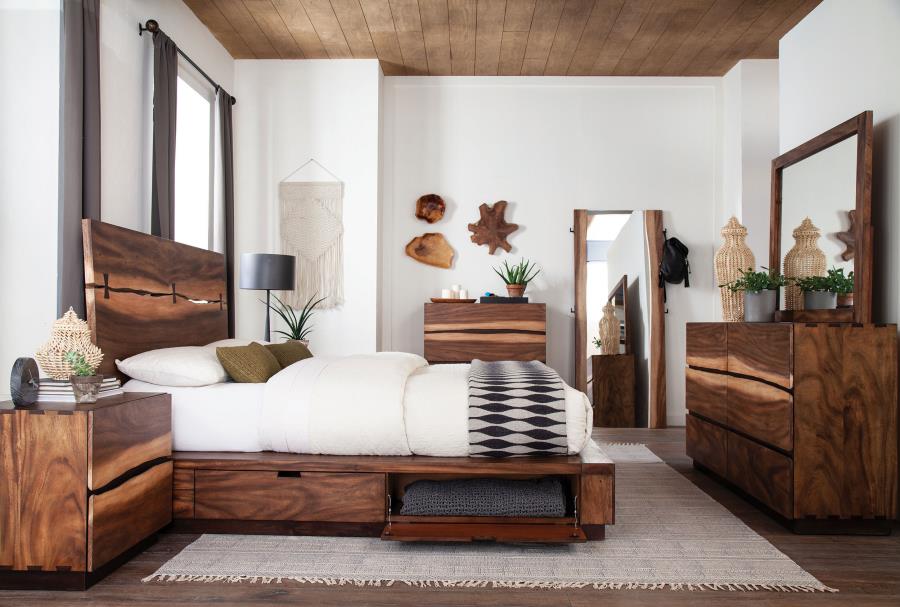 Winslow 5-piece Queen Bedroom Set Smokey Walnut (image for) Winslow 5-piece Queen Bedroom Set Smokey Walnut
