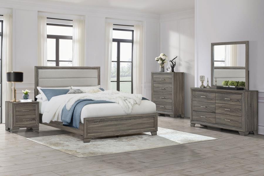 Modal Additional Images for Wright 6-drawer Dresser and Mirror Brown Oak
