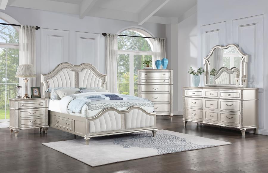 Evangeline 5-piece California King Bedroom Set Silver Oak (image for) Evangeline 5-piece California King Bedroom Set Silver Oak