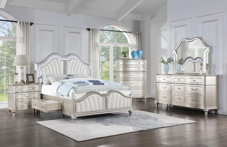 Evangeline 5-piece Queen Bedroom Set Silver Oak (image for) Evangeline 5-piece Queen Bedroom Set Silver Oak