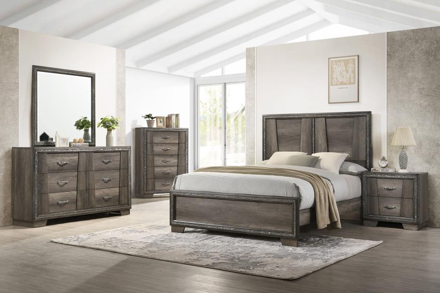 Janine 5-piece Eastern King Bedroom Set Grey (image for) Janine 5-piece Eastern King Bedroom Set Grey