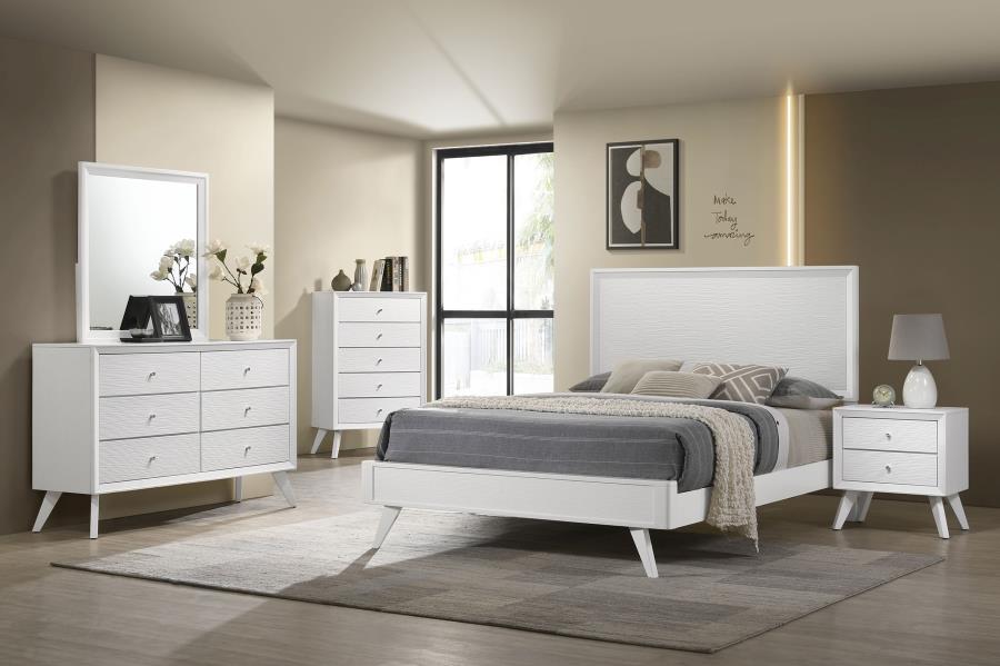 Janelle 5-piece California King Bedroom Set White (image for) Janelle 5-piece California King Bedroom Set White