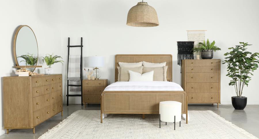 Modal Additional Images for Arini Rattan California King Panel Bed Sand Wash and Natural