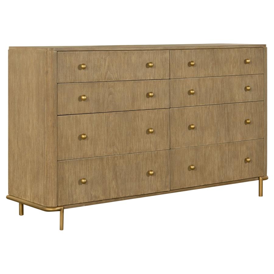Arini 5-piece Eastern King Bedroom Set Cream and Sand Wash