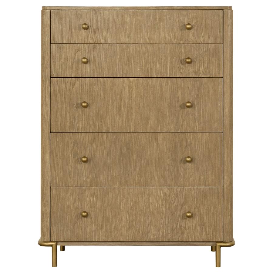 Arini 5-piece Queen Bedroom Set Cream and Sand Wash