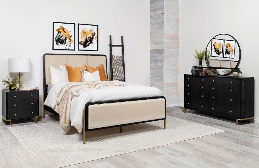 (image for) Arini 4-piece California King Bedroom Set Cream and Black