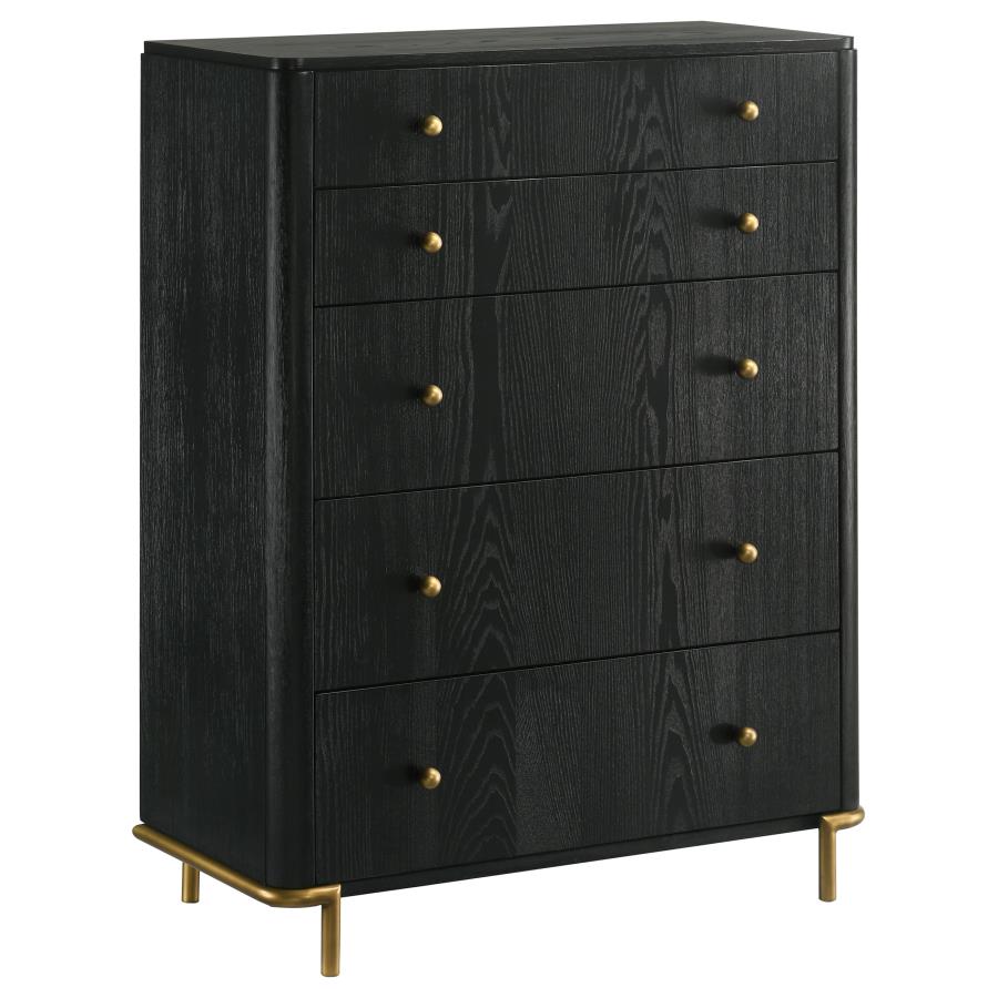 Arini 5-piece California King Bedroom Set Cream and Black