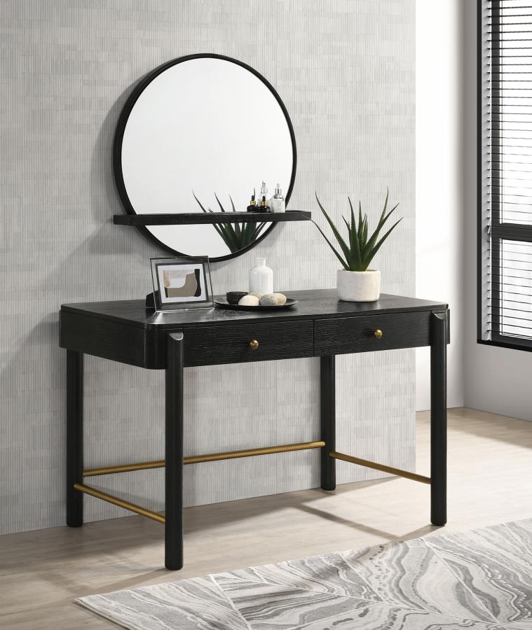 Modal Additional Images for Arini 2-drawer Vanity Desk Makeup Table Black