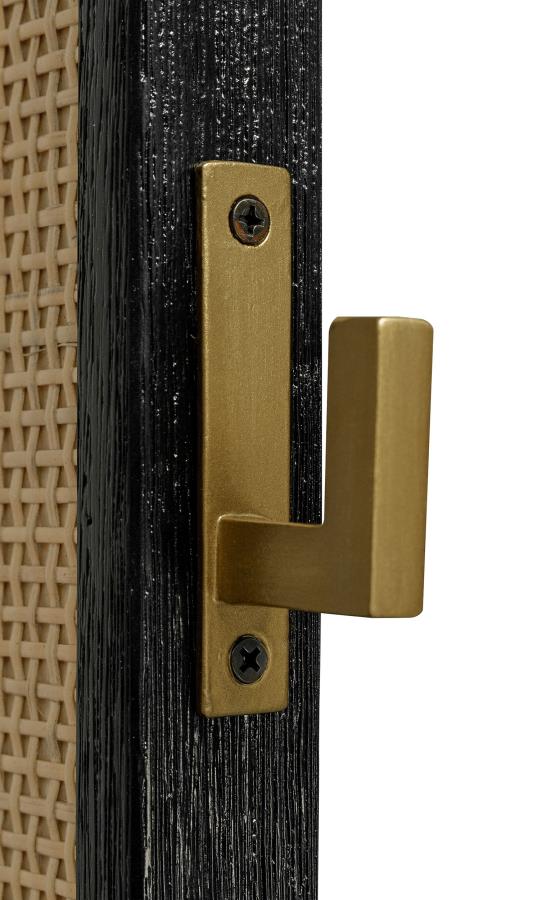 Modal Additional Images for Arini Cane Weave Full Length Standing Floor Mirror Black