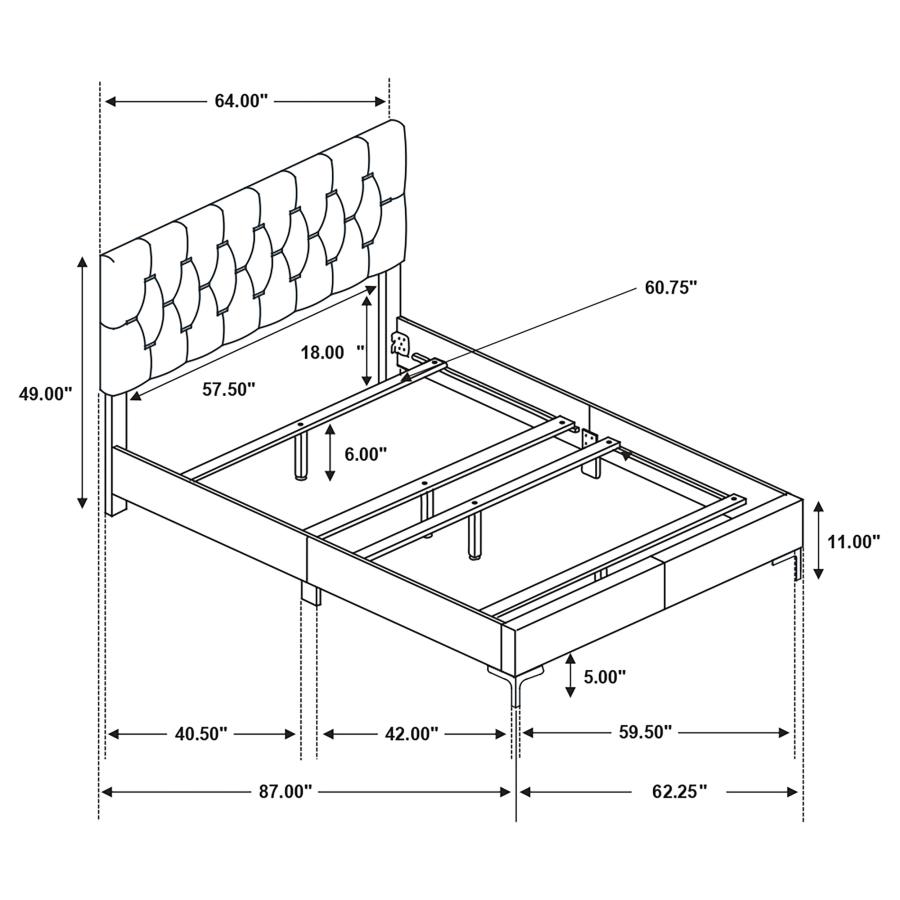 Kendall 5-piece Queen Bedroom Set Black