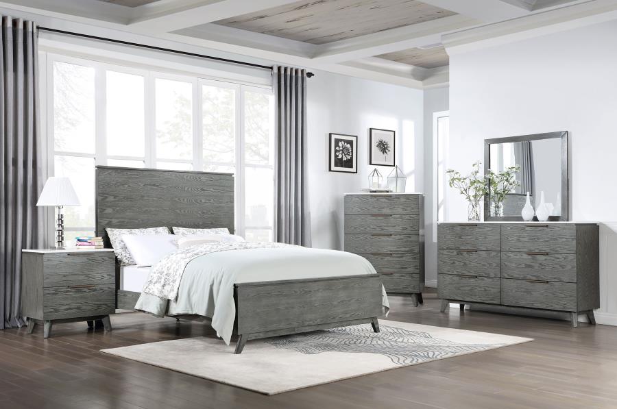 Nathan 5-piece Eastern King Bedroom Set Grey (image for) Nathan 5-piece Eastern King Bedroom Set Grey
