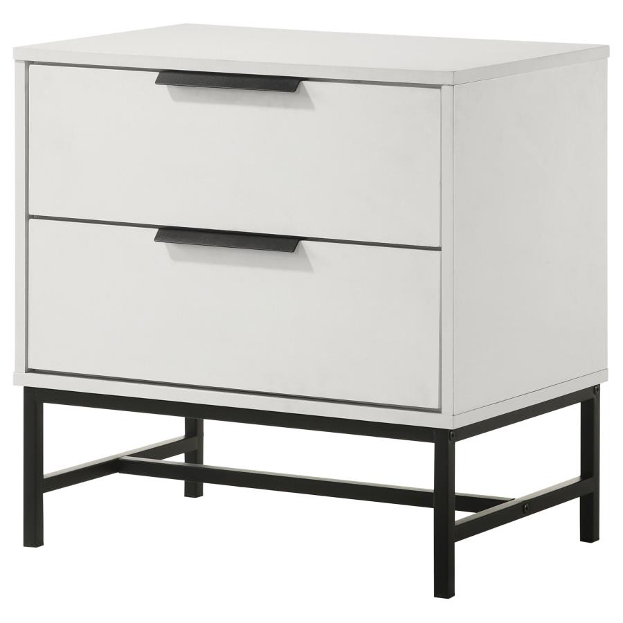 Sonora 2-drawer Nightstand Bedside Table White 