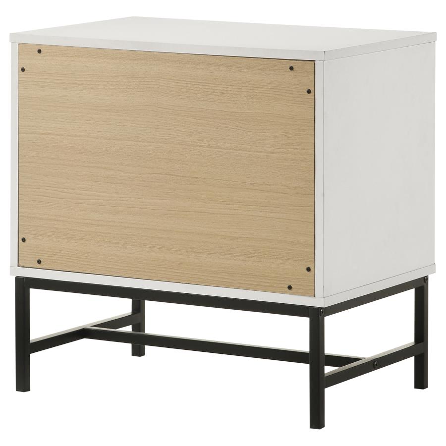 Sonora 2-drawer Nightstand Bedside Table White 