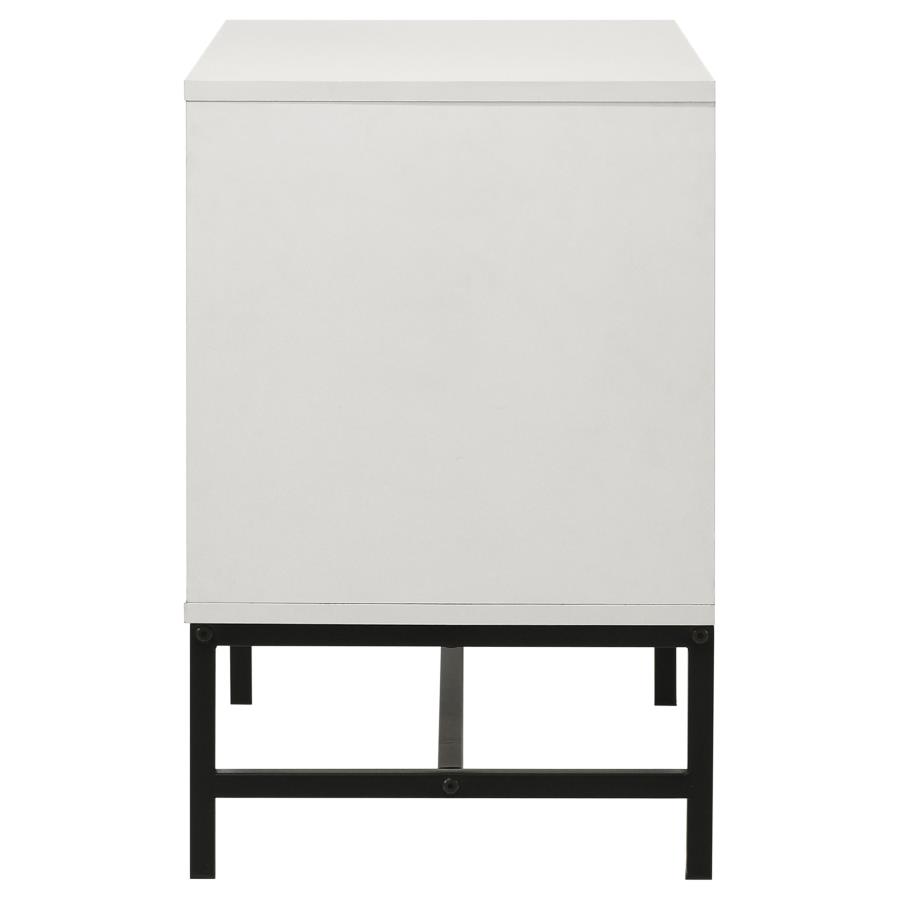 Sonora 2-drawer Nightstand Bedside Table White 