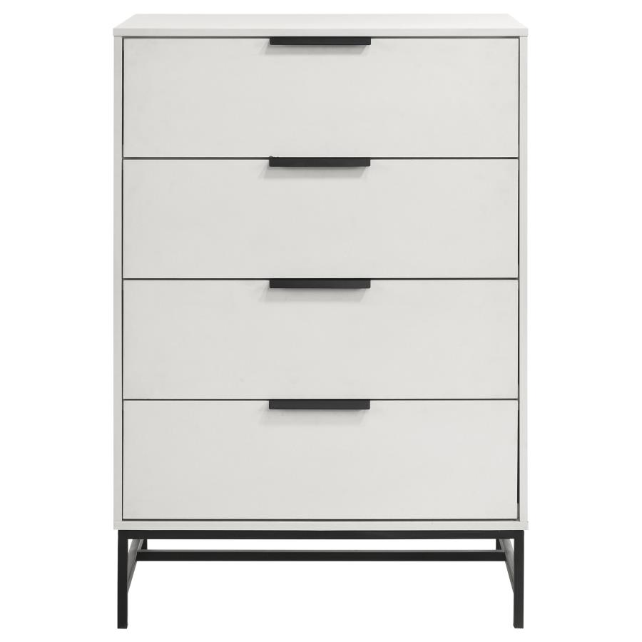 Sonora 4-drawer Bedroom Chest White 