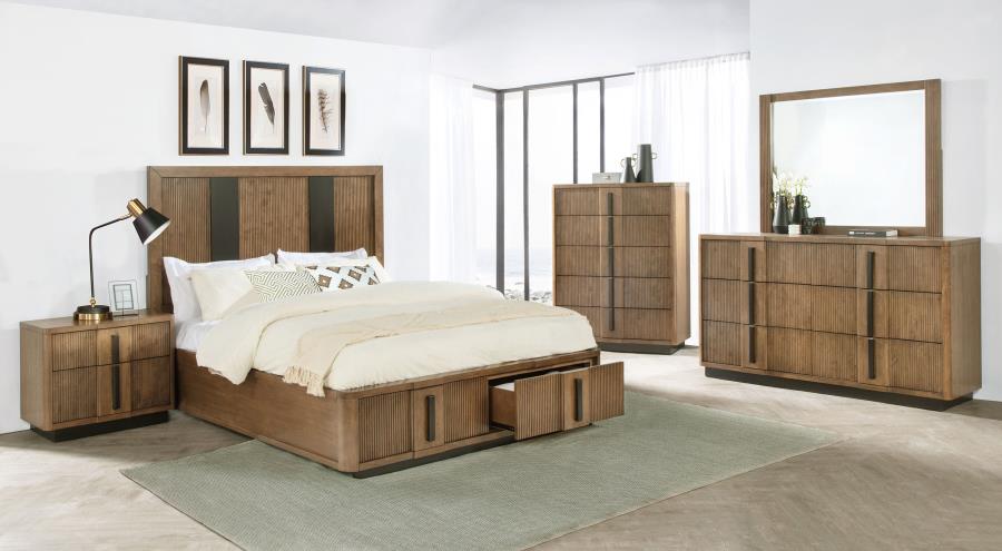 Terrace 5-piece Queen Bedroom Set Ash Brown (image for) Terrace 5-piece Queen Bedroom Set Ash Brown