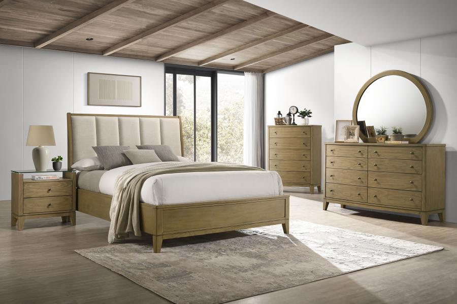 Modal Additional Images for Granada 2-drawer Glass Top Nightstand Natural Pine