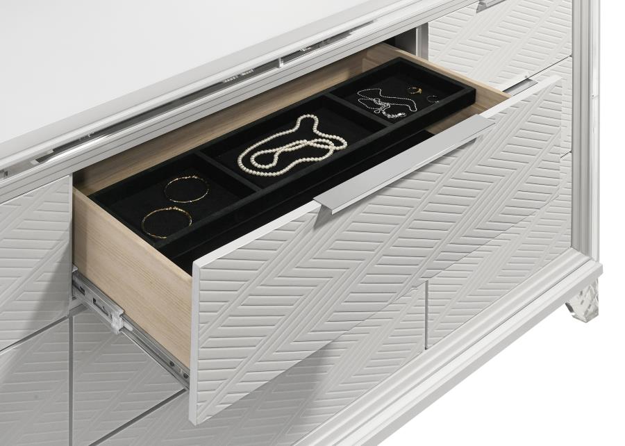 Marmore 4-piece Eastern King Bedroom Set White