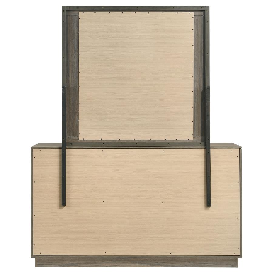 Fenwick 9-drawer Dresser with Mirror Grey Oak