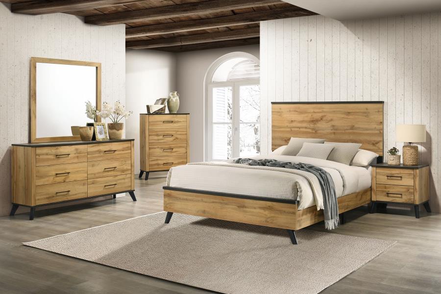 Modal Additional Images for Kaywood 51-inch Queen Panel Bed Natural Pine