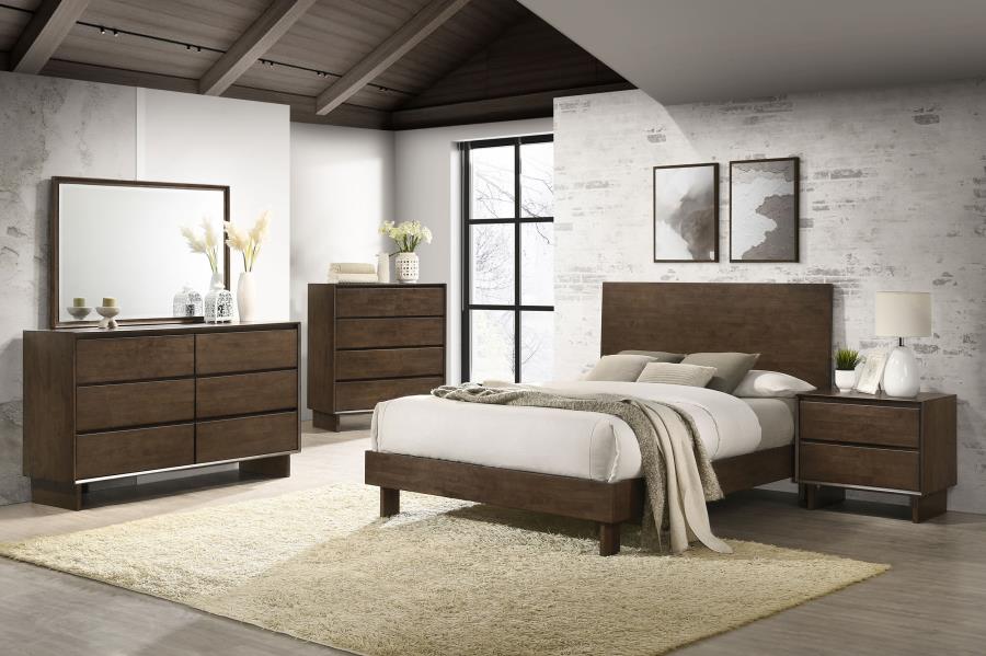 Glenwood 5-piece Queen Bedroom Set Warm Brown (image for) Glenwood 5-piece Queen Bedroom Set Warm Brown