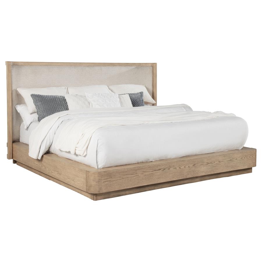 Kailani 52-inch California King Wingback Bed Beige Oak