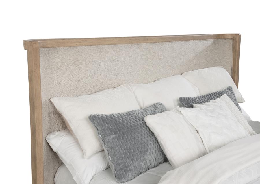 Kailani 52-inch California King Wingback Bed Beige Oak