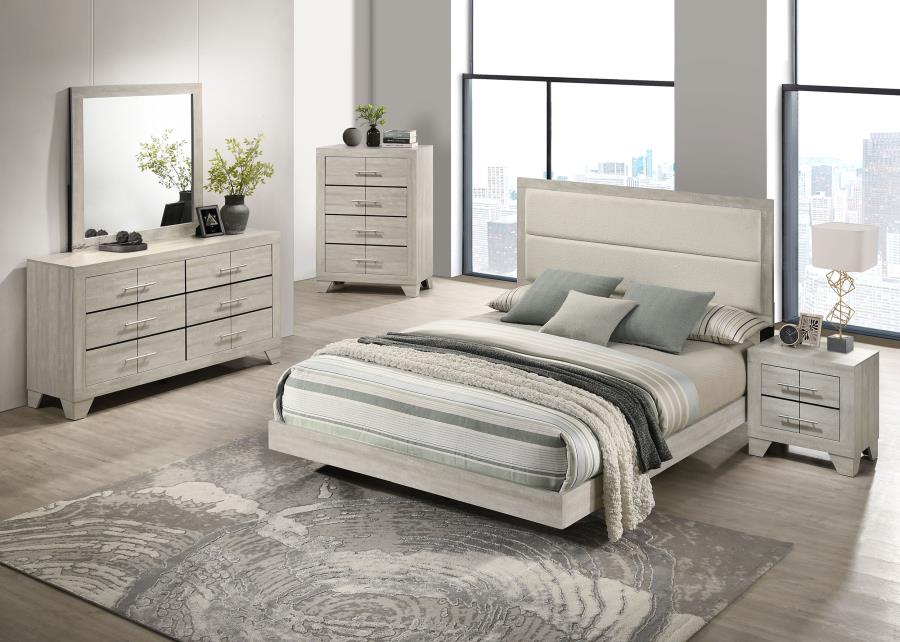 Modal Additional Images for Trenton 54-inch Wood Eastern King Panel Bed Rustic Cream