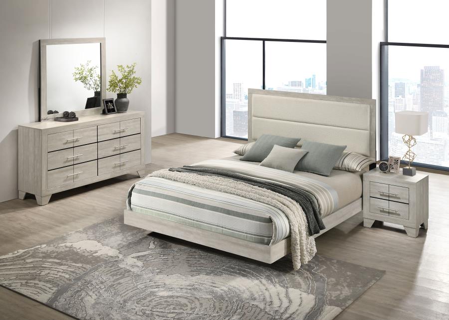 (image for) Trenton 4-piece Queen Bedroom Set Rustic Cream