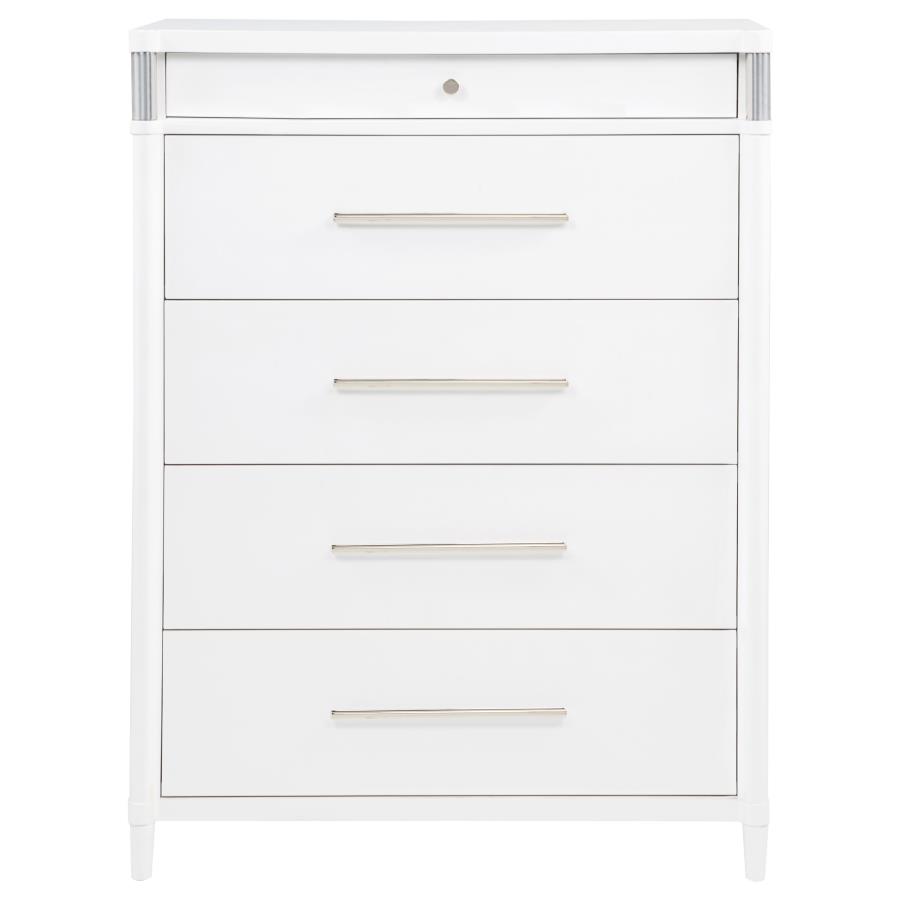 Gracemont 5-drawer Bedroom Chest of Drawers White