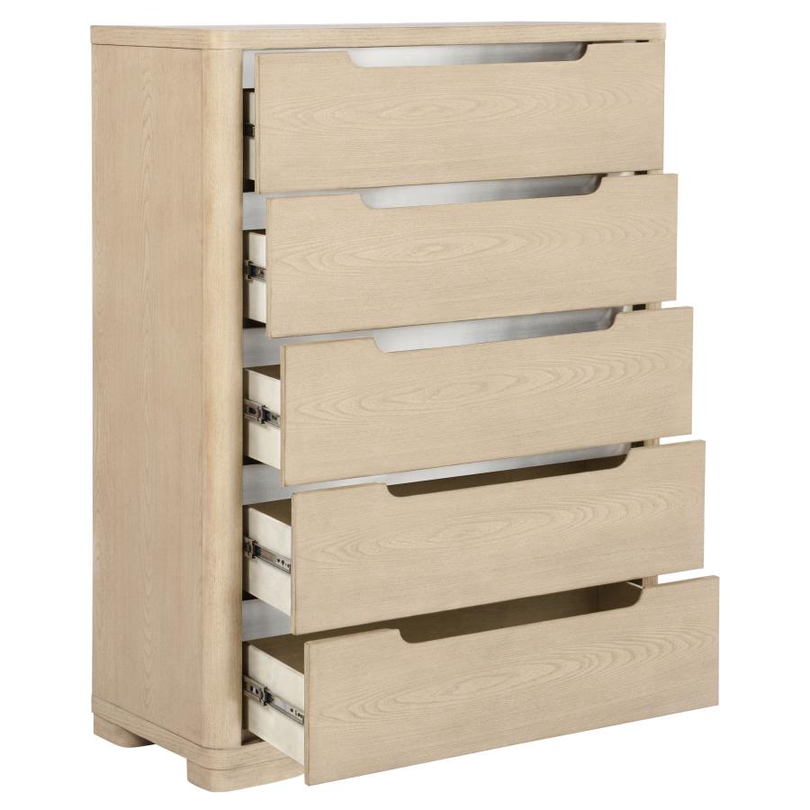 Ladera 5-drawer Bedroom Chest of Drawers Light Elm