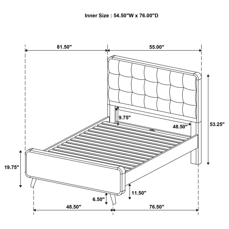 Robyn 4-piece Full Bedroom Set Light Ash