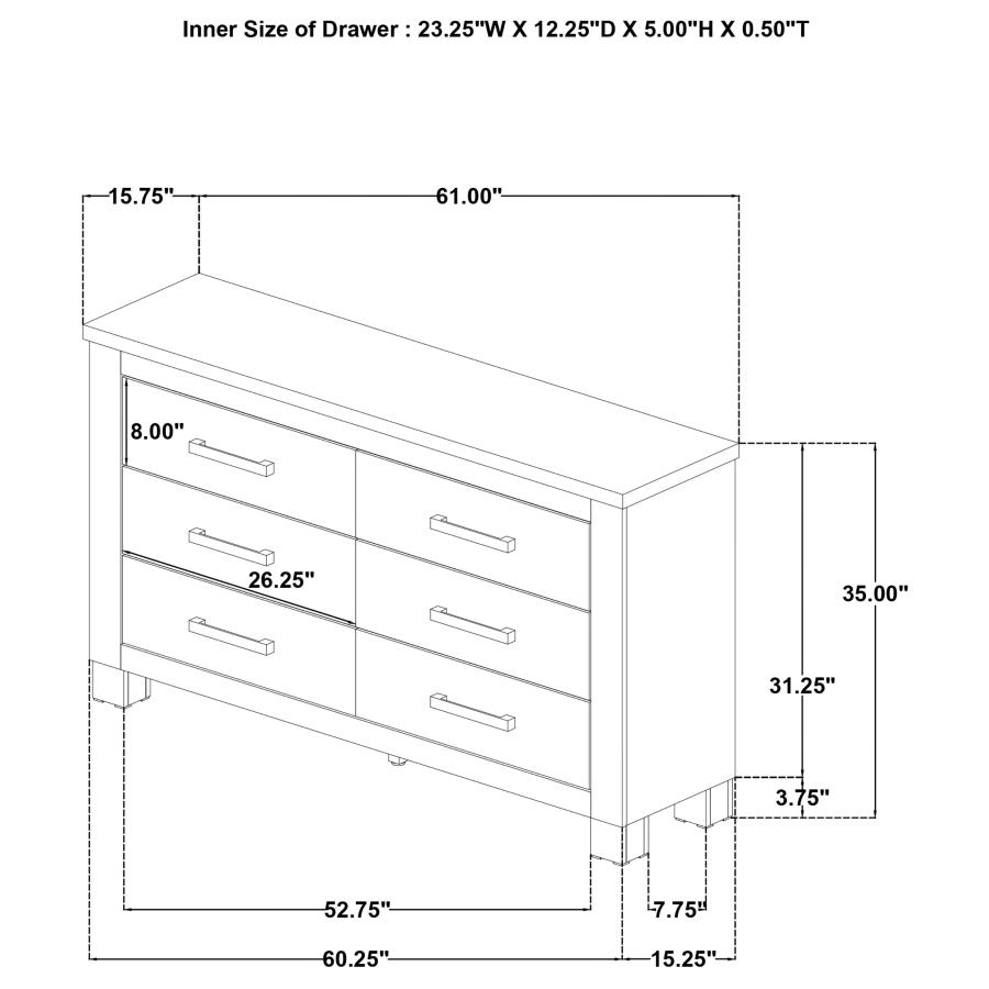 Oakglen 5-piece Eastern King Bedroom Set Weathered Oak