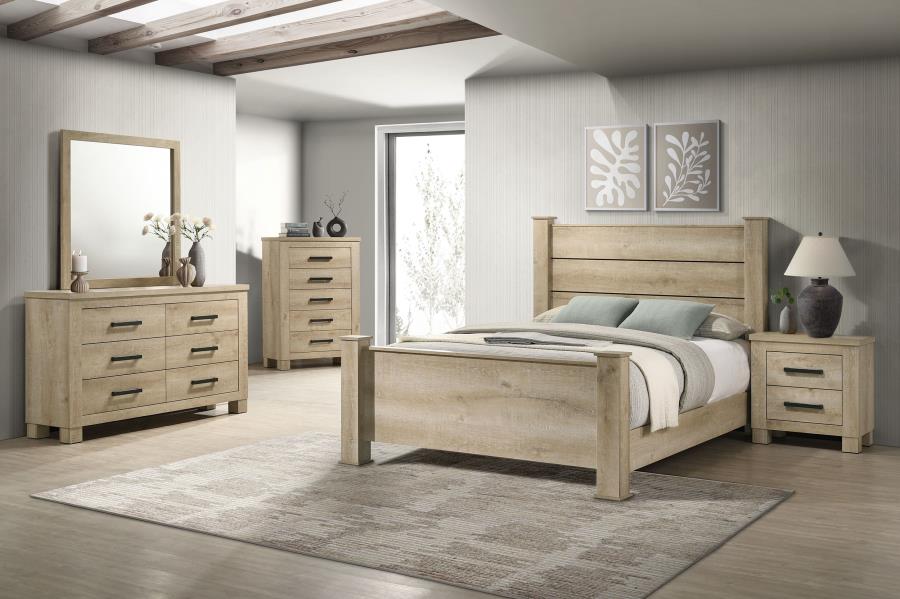 Modal Additional Images for Oakglen 55-inch California King Panel Bed Weathered Oak