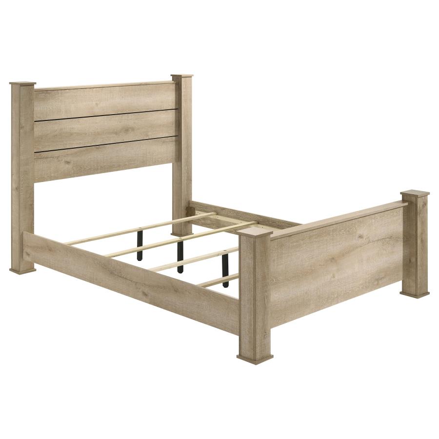 (image for) Oakglen 55-inch Queen Panel Bed Weathered Oak