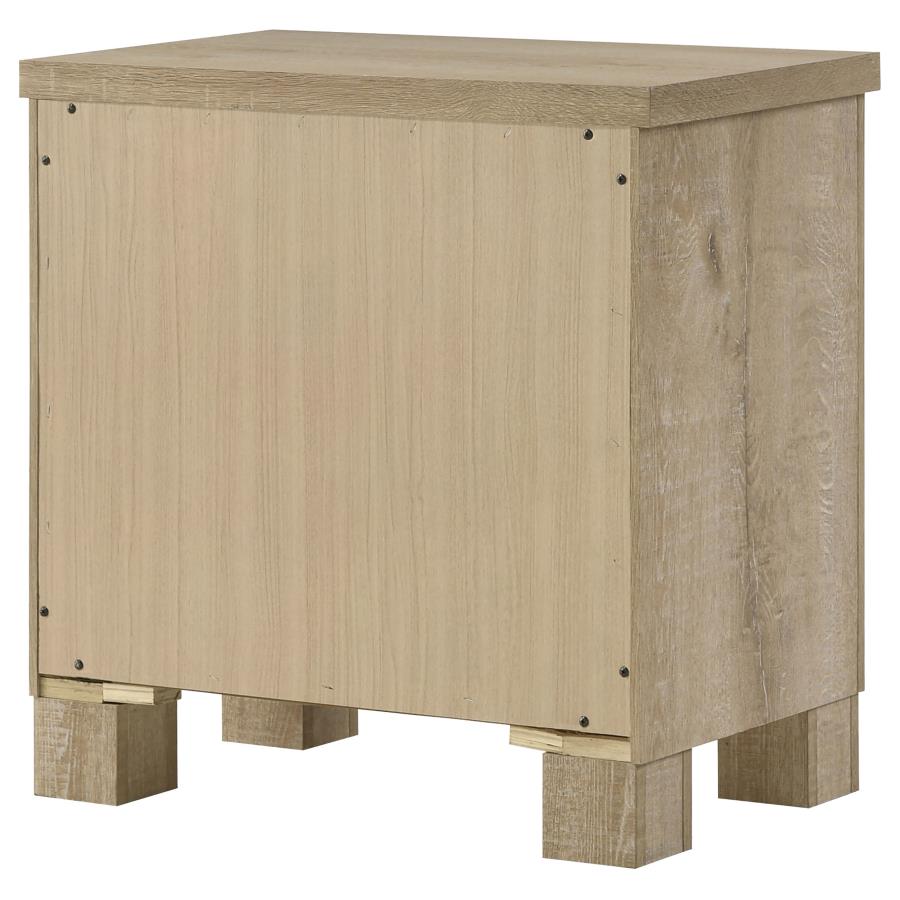 Oakglen 2-drawer Nightstand Bedside Table Weathered Oak
