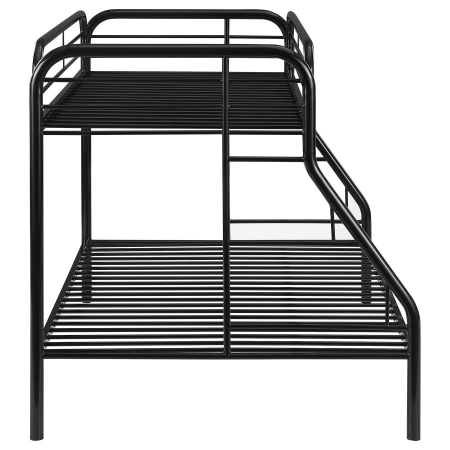 Morgan Metal Twin Over Full Bunk Bed Black