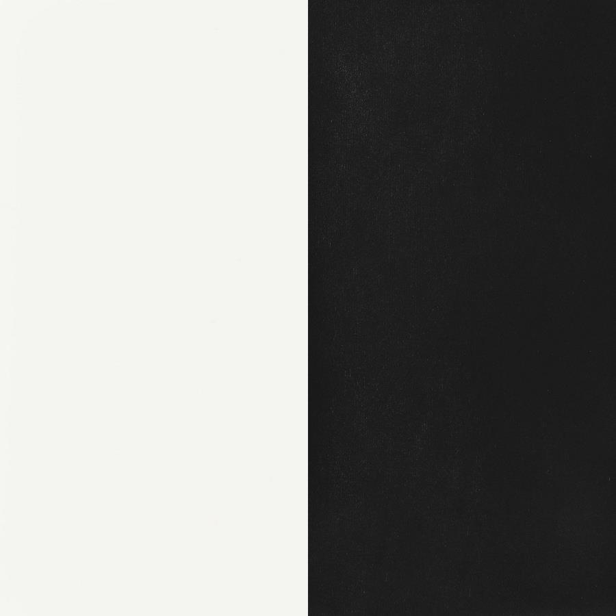 Retro 5-piece Round Dining Table Set White and Black