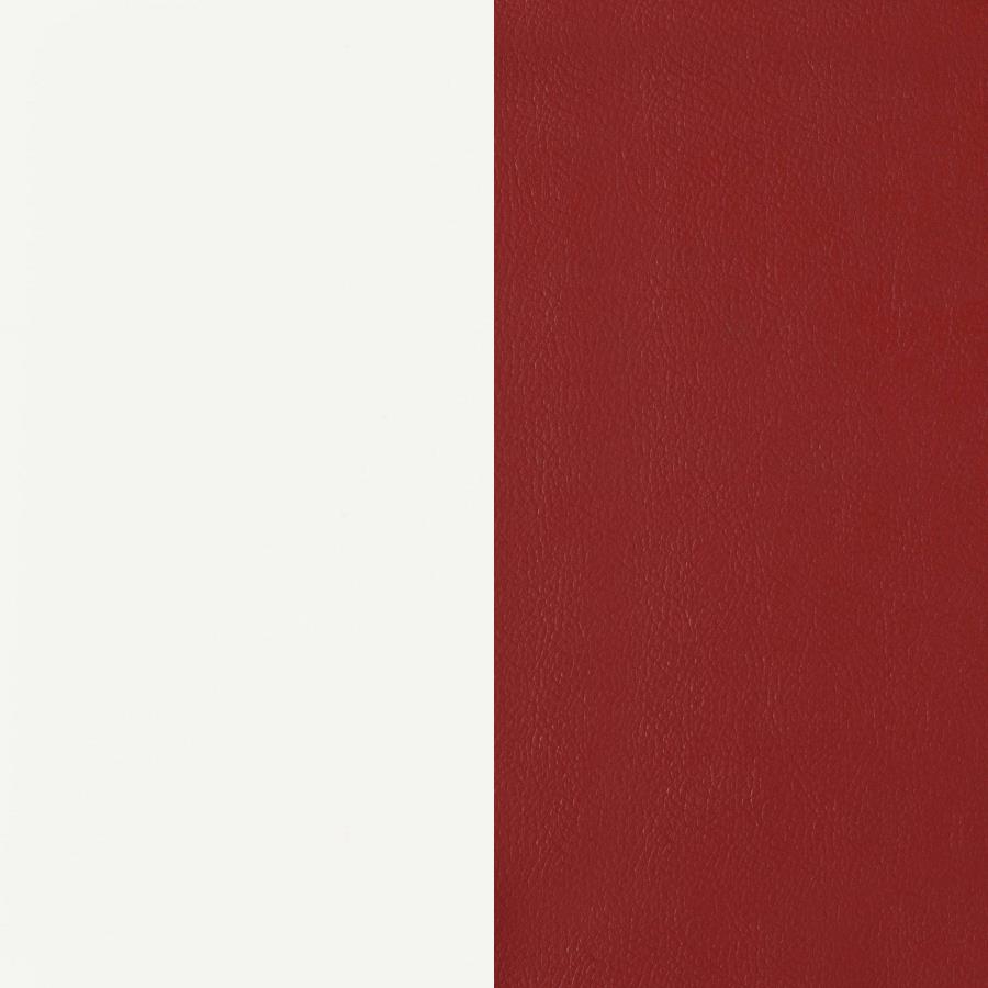 Retro 5-piece Round Dining Table Set White and Red