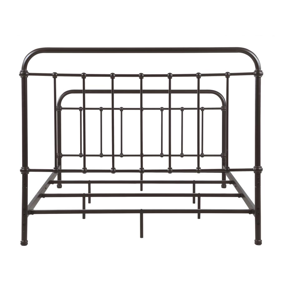 Livingston Metal Eastern King Open Frame Bed Dark Bronze