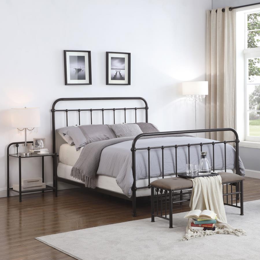 Modal Additional Images for Livingston Metal Eastern King Open Frame Bed Dark Bronze